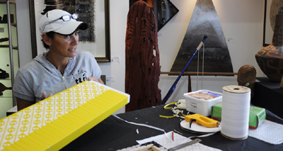 Annabelle Buick Kura Gallery Maori Art Design Aotearoa New Zealand Mixed Media Weaving Artist in Residence March 2012 3