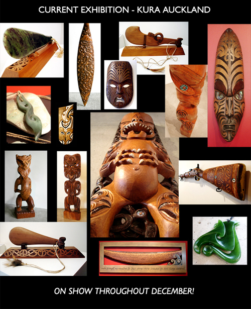 Kura Gallery Maori Carving Wood Pounamu Bone Te Toi Whakairo Exhibition