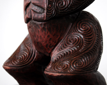 Sunnah Thompson Kura Gallery Maori Art Design New Zealand Carving Kauri Tekoteko Female 4a