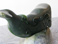 Graeme Wylie kura gallery New Zealand art pounamu greenstone whale -det