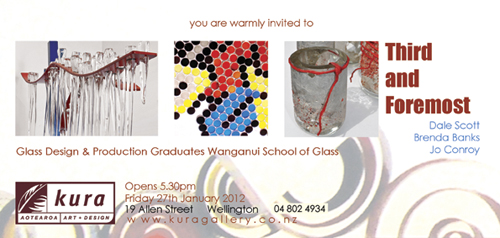Kura Gallery Wellington Exhibition First and Foremost Wanganui Glass Graduates