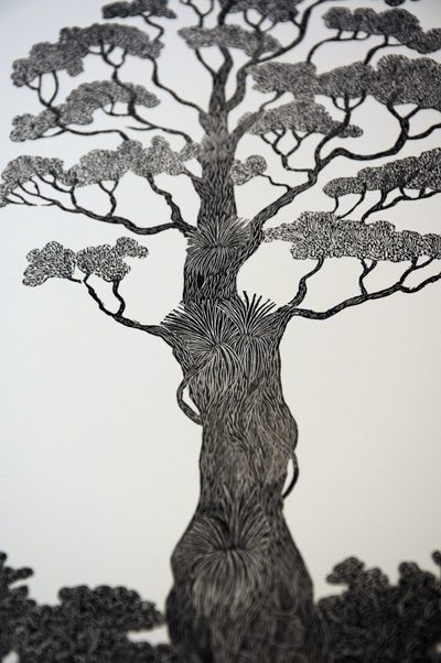 Allan Gale Kura Gallery Maori Art Design New Zealand Aotearoa Printmaking Limited Edition Woodcut Print Rata
