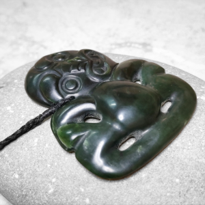 NZ Greenstone Hei Tiki pendant