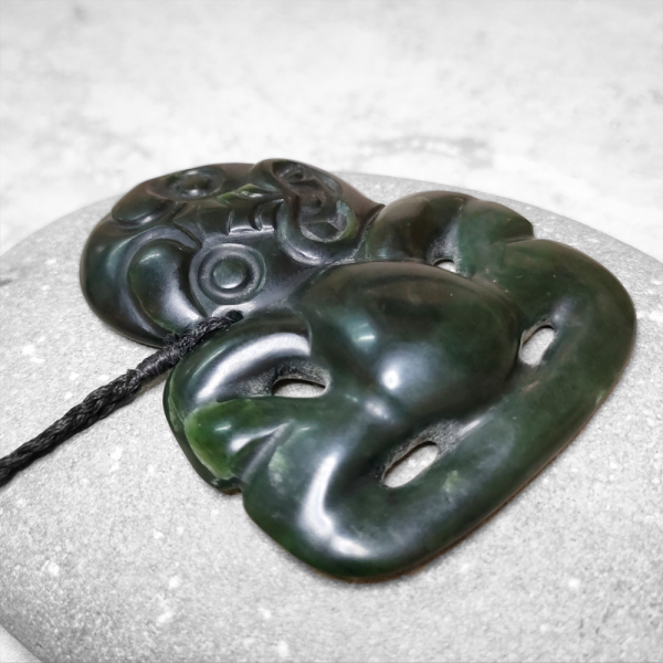 NZ Greenstone Hei Tiki pendant