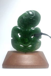 Greenstone tiki pendant by Al Brown