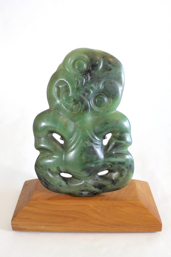 Greenstone tiki by Al Brown