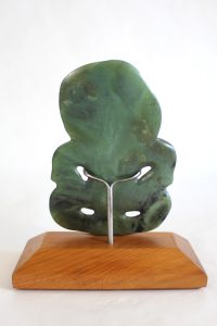 Greenstone tiki by Al Brown