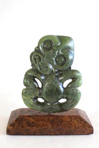 Greenstone tiki by Al Brown