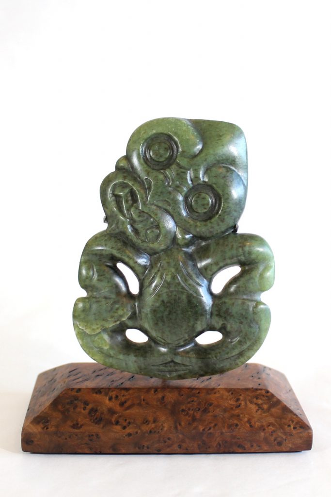 Greenstone tiki by Al Brown
