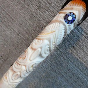 Forged steel axe with a whalebone handle by Alex Sands