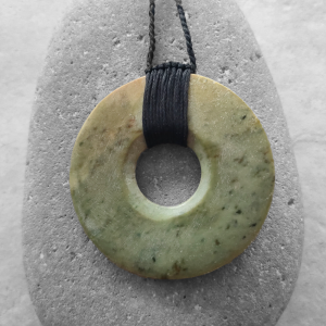 Nz Greenstone disc pendant