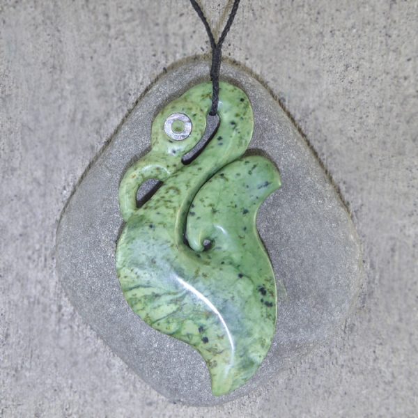 NZ greenstone manaia pendant by Alex Sands