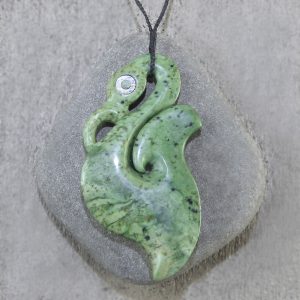 NZ greenstone manaia pendant by Alex Sands