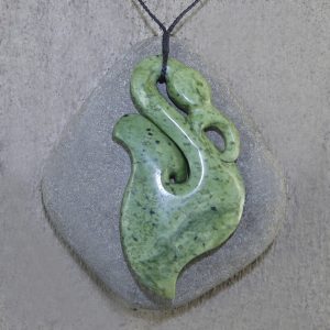 NZ greenstone manaia pendant by Alex Sands