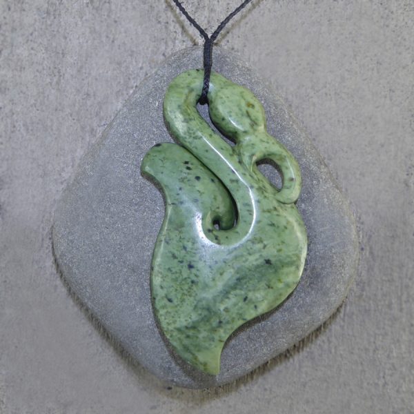 NZ greenstone manaia pendant by Alex Sands