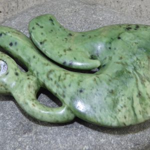 NZ greenstone manaia pendant by Alex Sands