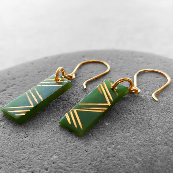 Ana Krakosky - Tukutuku Earrings (25mm #EA-GTU1 As) - Image 3