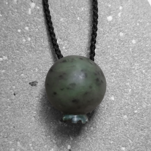 NZ Greenstone blueberry pendant
