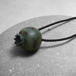 NZ Greenstone blueberry pendant