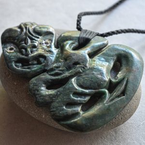 NZ Greenstone Tiki Pendant