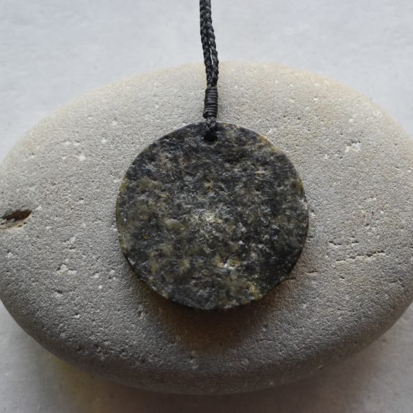 NZ Greenstone Kopae Or Disc Pendant