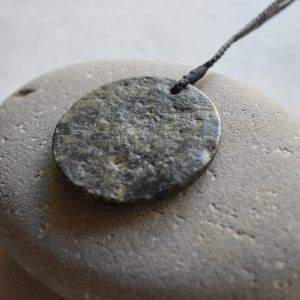 NZ Greenstone Kopae Or Disk Pendant