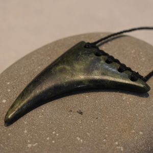 NZ Greenstone Niho Or Tooth Pendant