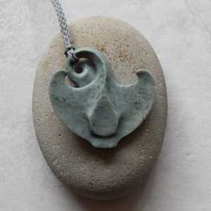 NZ Greenstone Whai Or Stingray Pendant