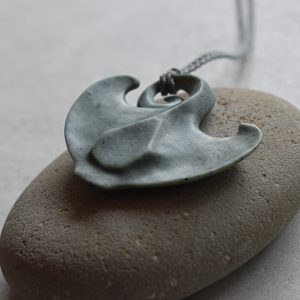 NZ Greenstone Whai Or Stingray Pendant