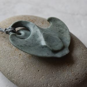 NZ Greenstone Whai Or Stingray Pendant