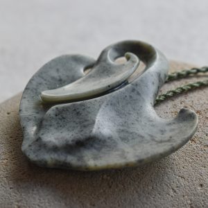 NZ Greenstone Whai Or Stingray Pendant