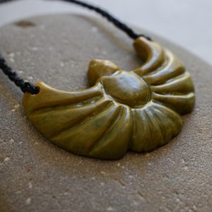 NZ Greenstone Piwakawaka In Flight Pendant