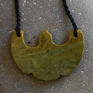 NZ Greenstone Piwakawaka In Flight Pendant