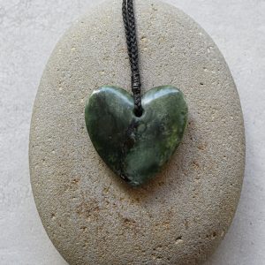 NZ Greenstone/Pounamu Heart Pendant