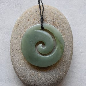 NZ Greenstone/Pounamu Koru Or Spiral Pendant