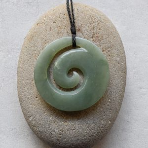 NZ Greenstone/Pounamu Koru Or Spiral Pendant