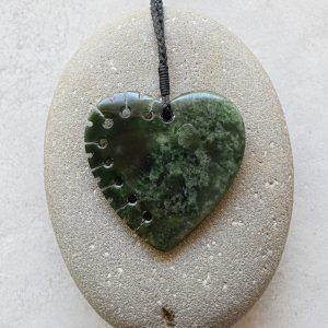 NZ Greenstone/Pounamu Heart Pendant
