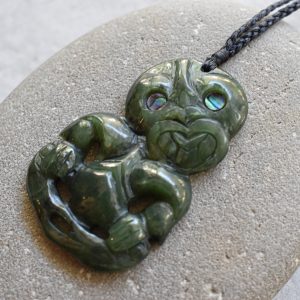 NZ Greenstone/Pounamu Hei Tiki Pendant