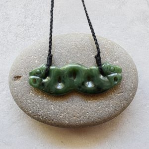NZ Greenstone/Pounamu Pekapeka Pendant