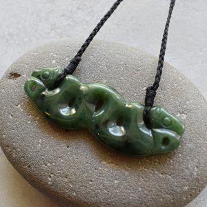 NZ Greenstone/Pounamu Pekapeka Pendant
