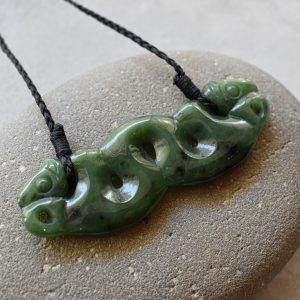 NZ Greenstone/Pounamu Pekapeka Pendant