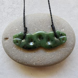 NZ Greenstone/Pounamu Pekapeka Pendant