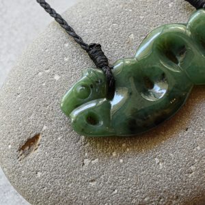 NZ Greenstone/Pounamu Pekapeka Pendant