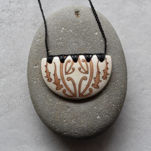 Beef Bone Shield Pendant