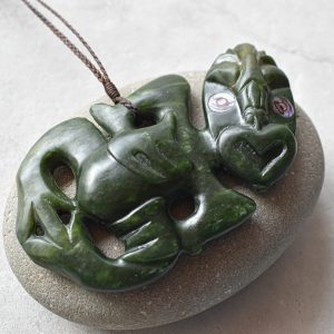 NZ Greenstone/Pounamu Hei Tiki Pendant