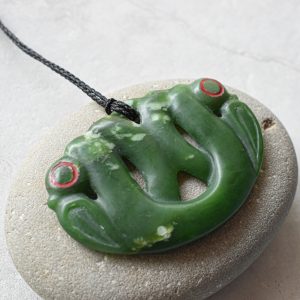 NZ Greenstone/Pounamu Pekapeka/Bat Pendant