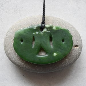 NZ Greenstone/Pounamu Pekapeka/Bat Pendant