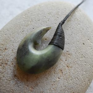 NZ Greenstone/Pounamu Hei Matau/Hook Pendant