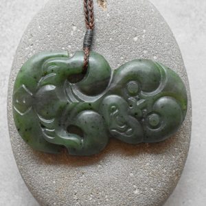 NZ Greenstone/Pounamu Hei Tiki Pendant