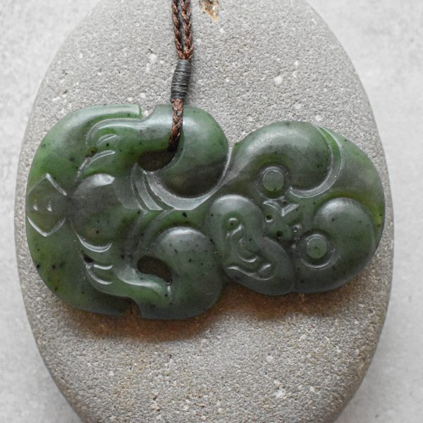 NZ Greenstone/Pounamu Hei Tiki Pendant